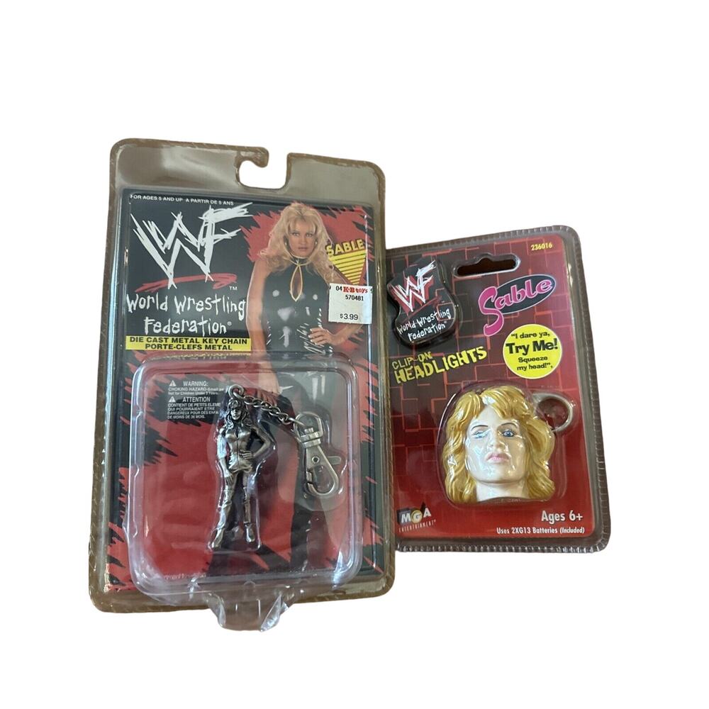 WWF WWE Wrestling Sable Keychains Headlights